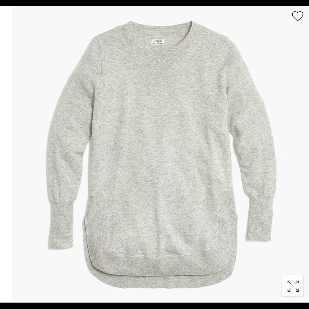 NWT, JCrew Factory Cashmere Tunic, Gray, XXL